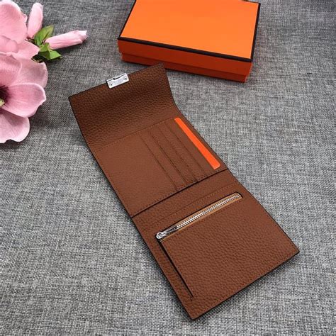 hermes brown leather wallet|Hermes wallet price list.